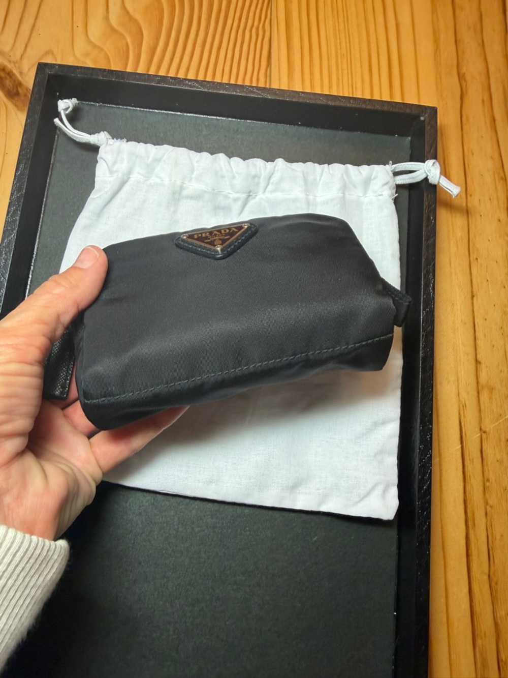Prada Micro Black Nylon Pouch - Picture 8 of 16